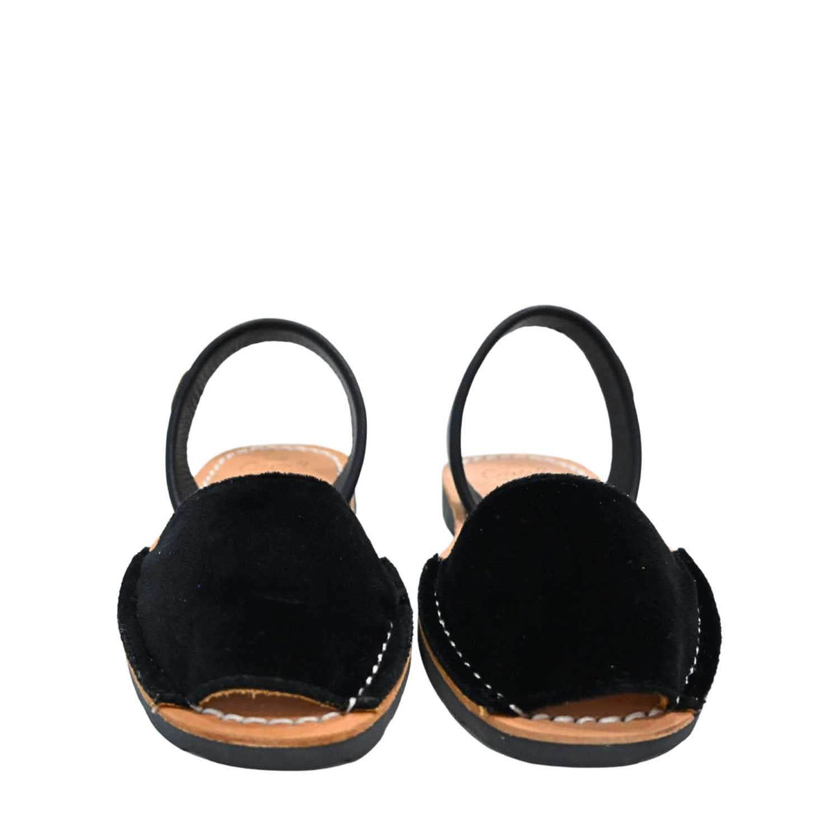 Shop Castell Leather Velvet Menorcan Sandal For Kids - Iker 1097 ...