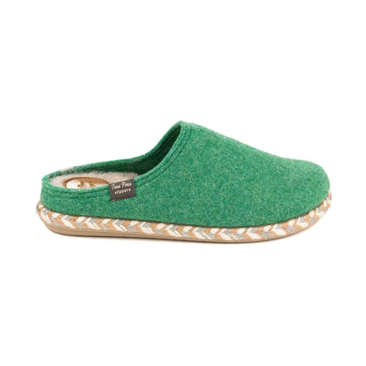 Women's Slippers in Felt in Mint