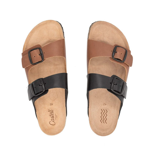 Colour_Tan(Cuero) | Leather Sandal With Open Toe for Men - 1727 Greco Picaso
