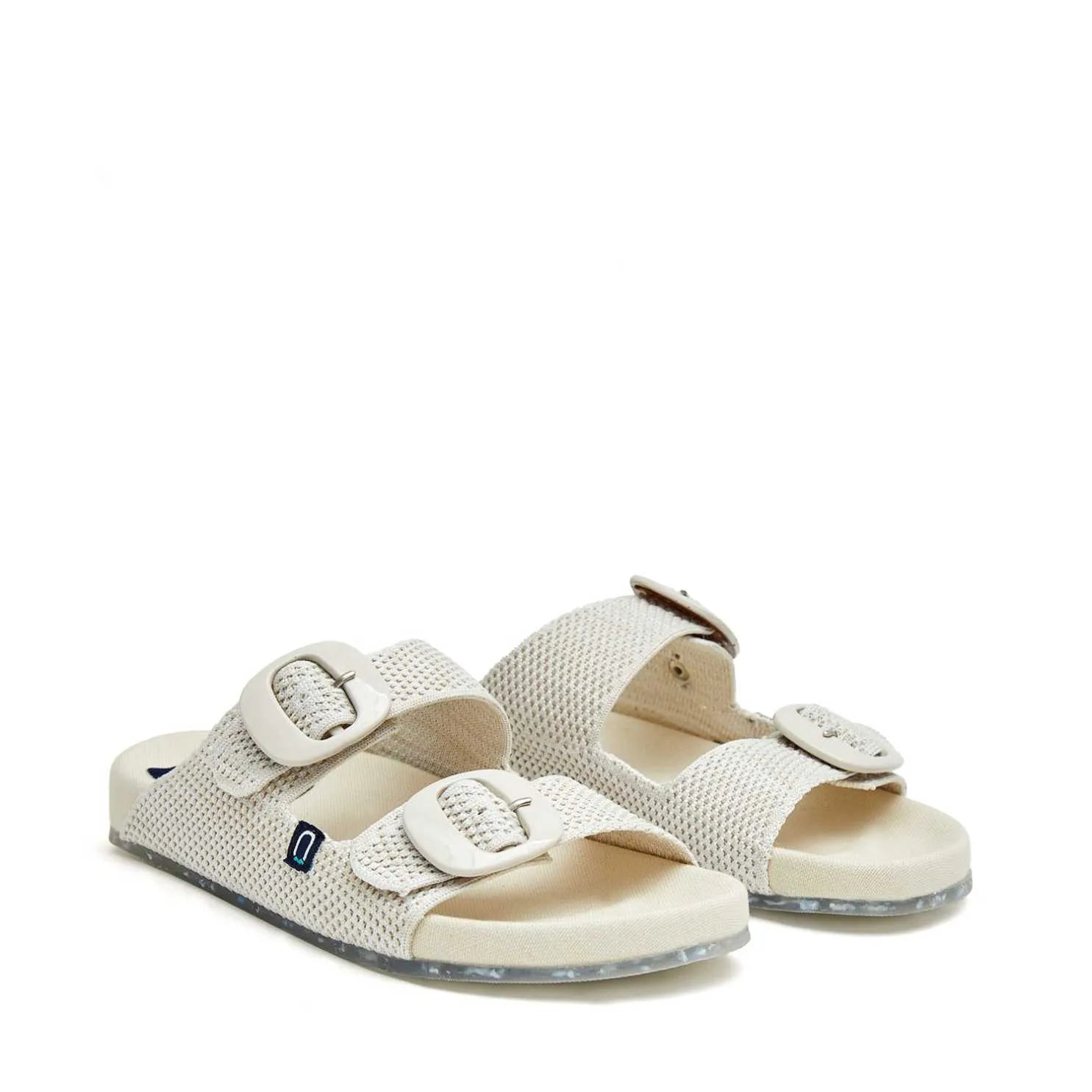 Double-Strap Slide Knit Fabric Sandal For Women - 1970 Cordelia Sequal