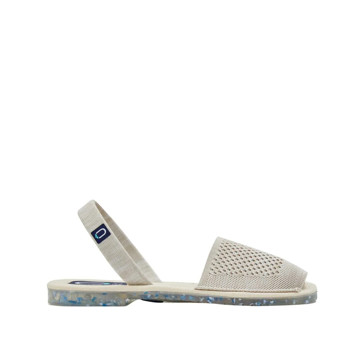 Open Toe Knit Fabric Sandal For Women - Coral Ocean Sequal