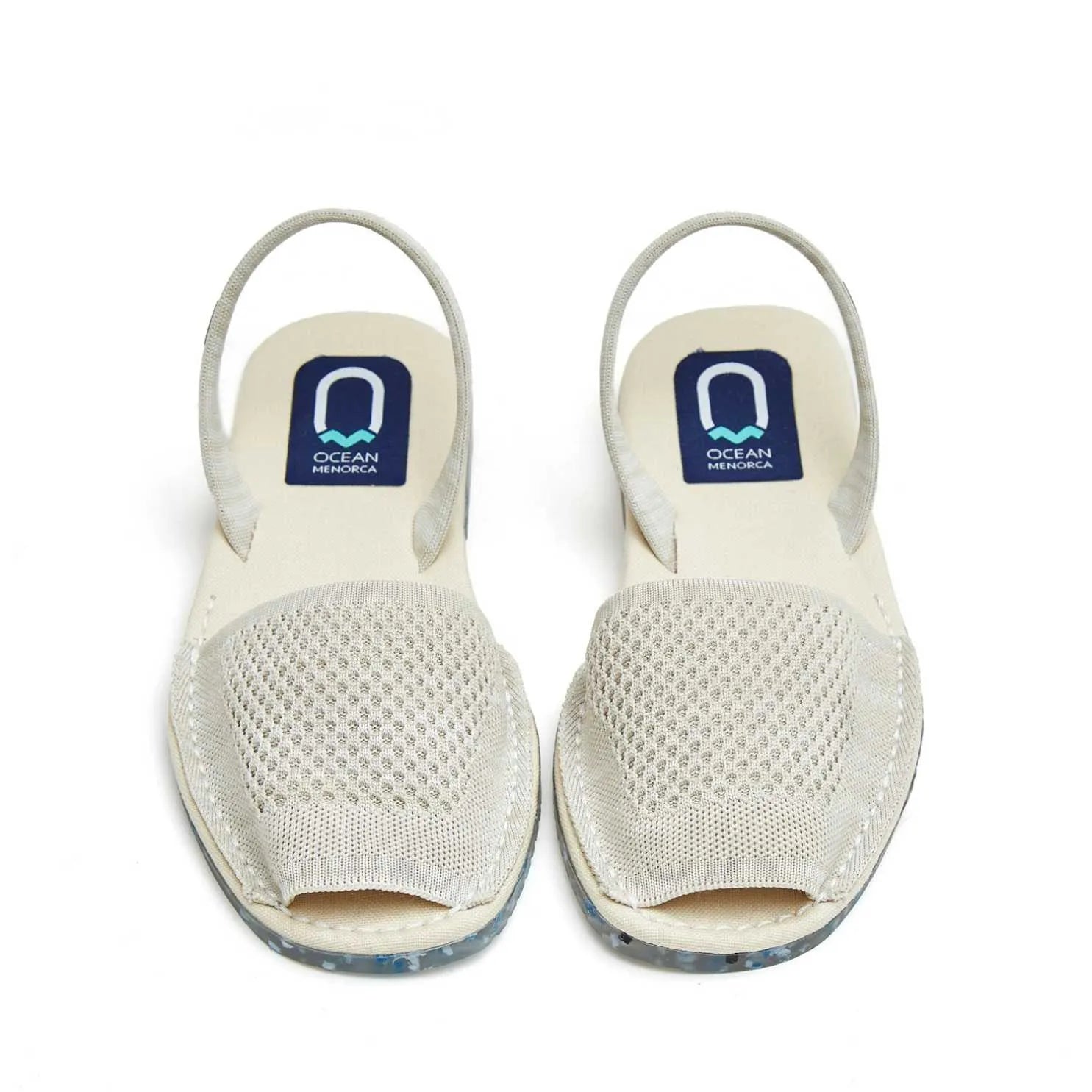 Open Toe Knit Fabric Sandal For Women - Coral Ocean Sequal