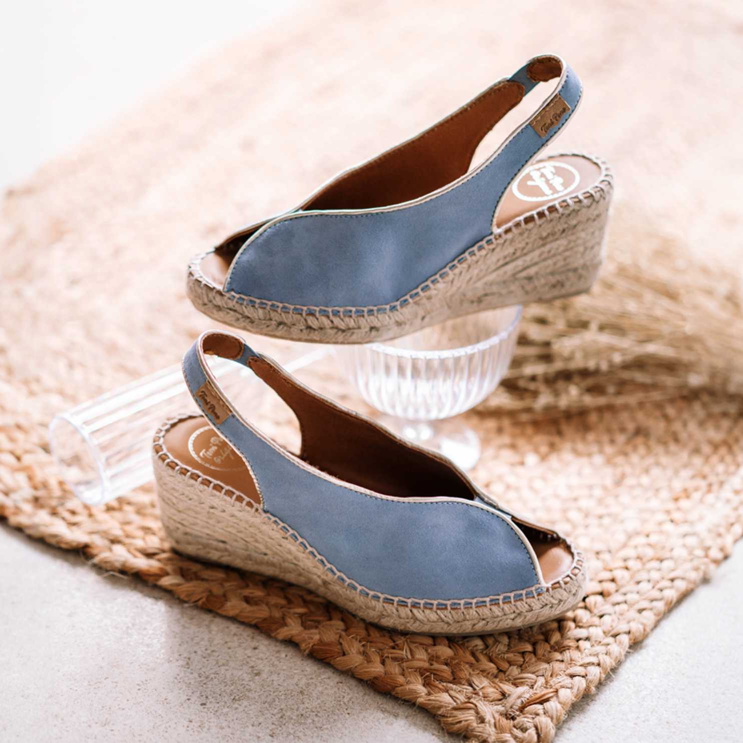Suede Leather Wedges Espadrille For Women - Leslie
