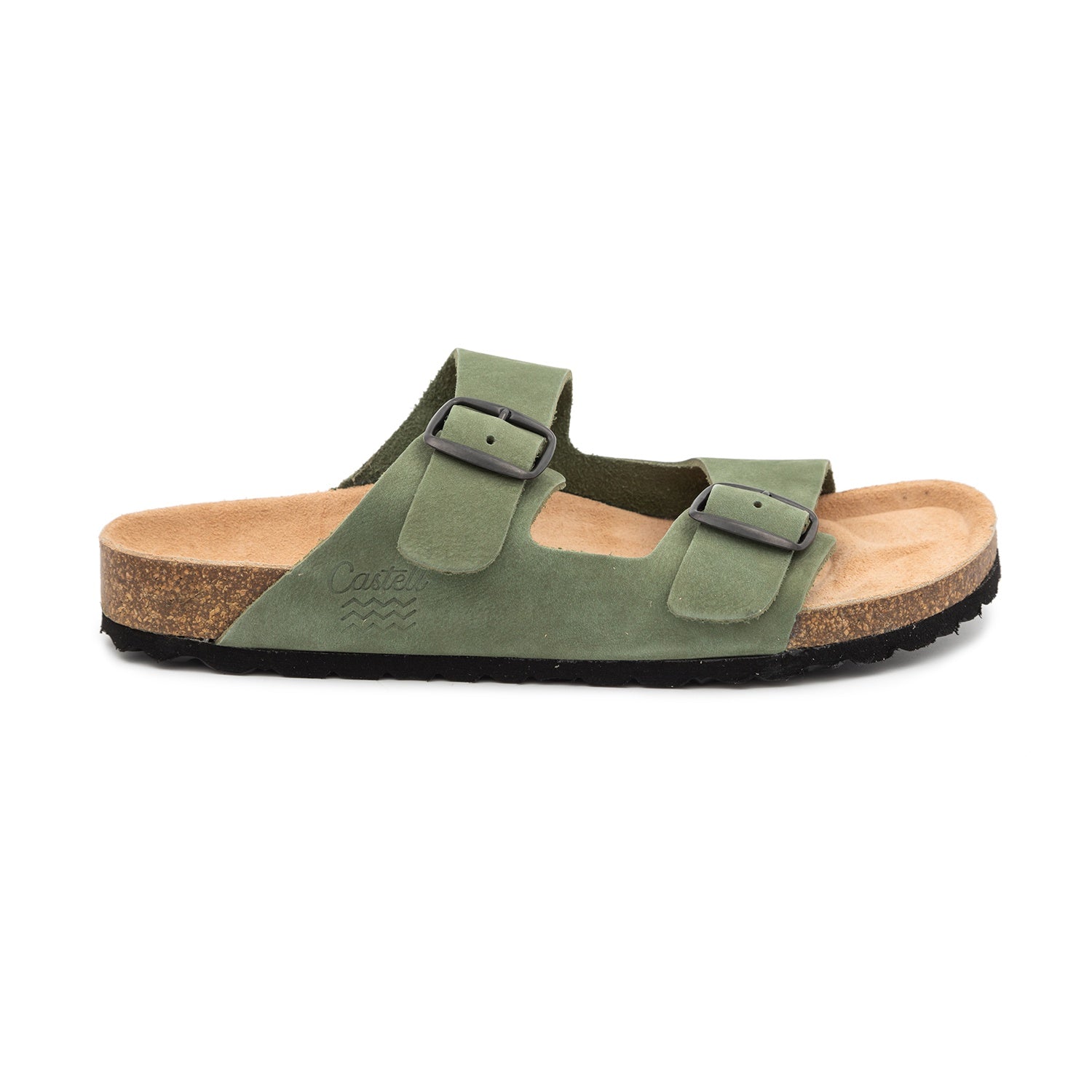 Leather Sandal With Open Toe for Men - 1727 Greco Nobuck