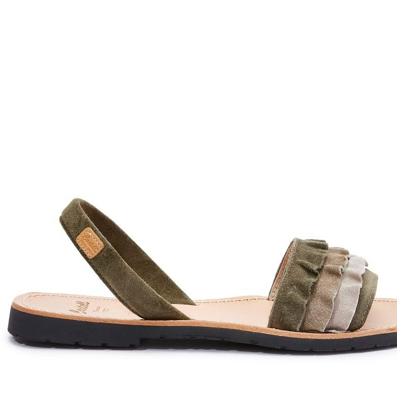 Renewed Leather Open Toe Menorcan Sandal For Women - A Rueda 2082