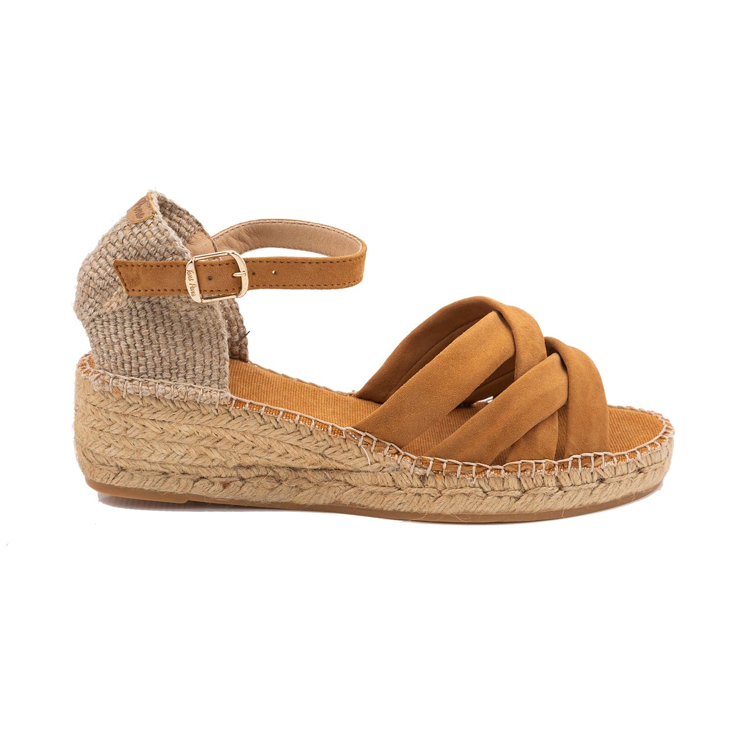 Plain Suede Leather Wedge Espadrille for Women - Buma-A